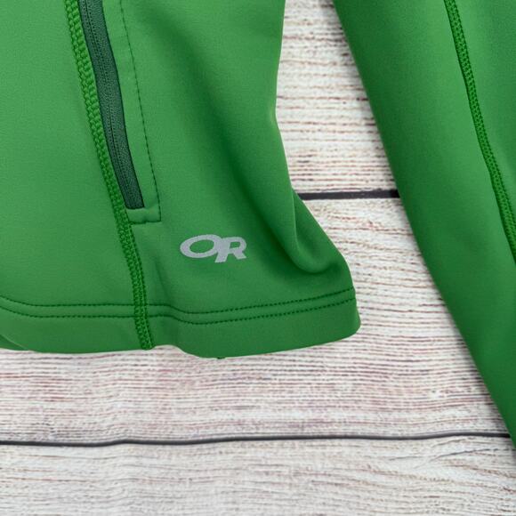 Outdoor Research Mock Neck Running Track Jacket Womens Medium Green Hiking - Picture 5 of 12